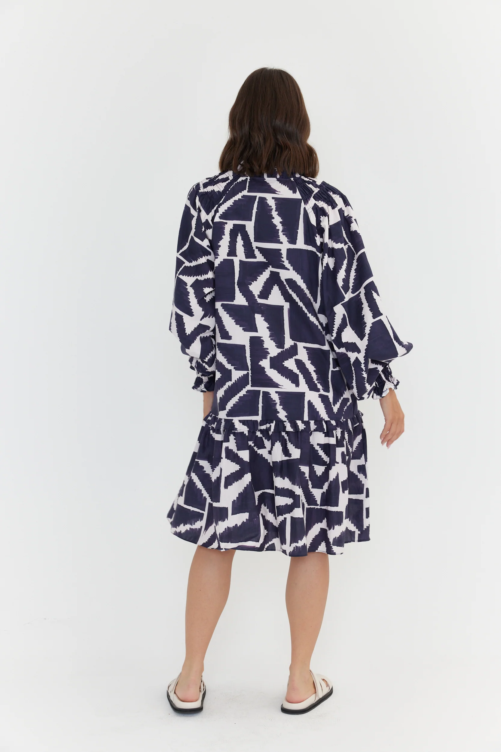 TOMMY Dress Navy Geo Print - Image 12