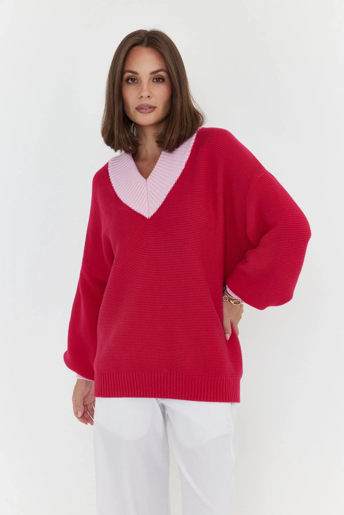 VISSY Knit Jumper Pink/Pink - Image 6