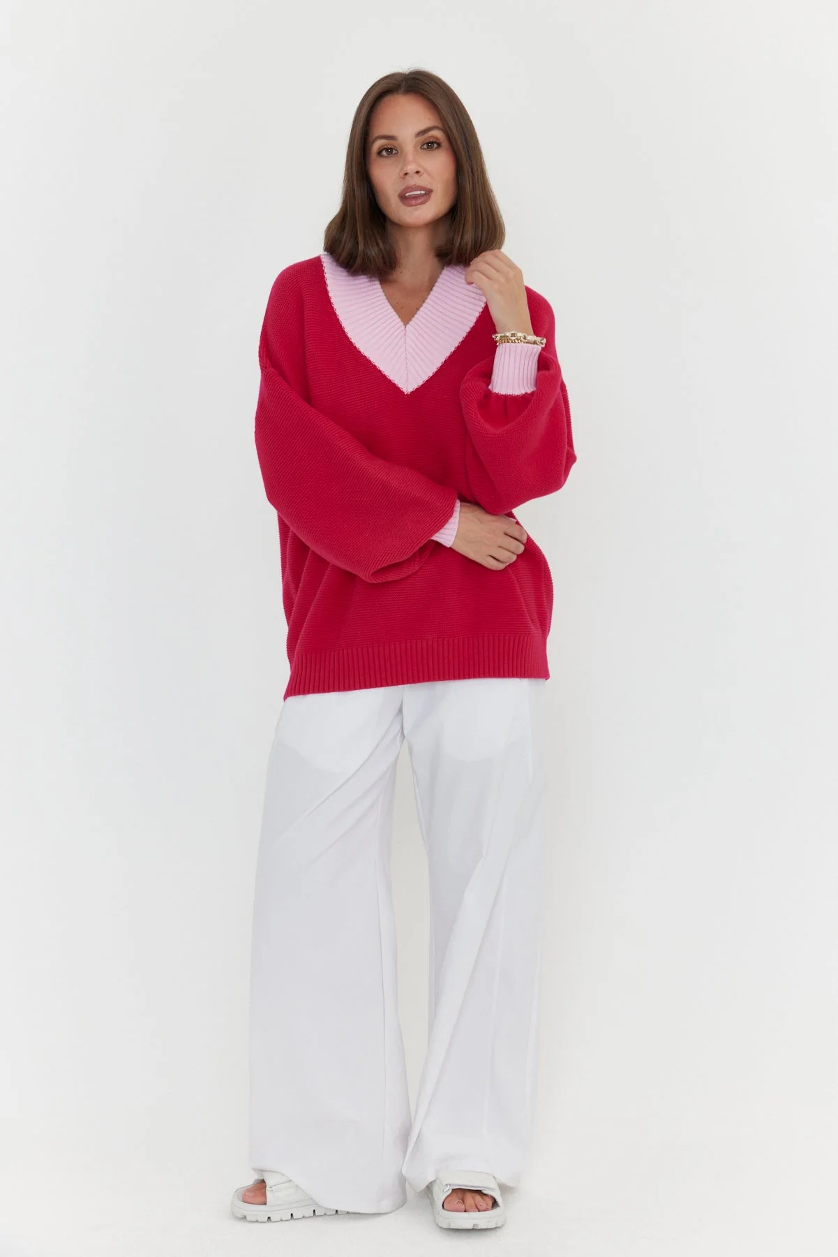 VISSY Knit Jumper Pink/Pink - Image 7