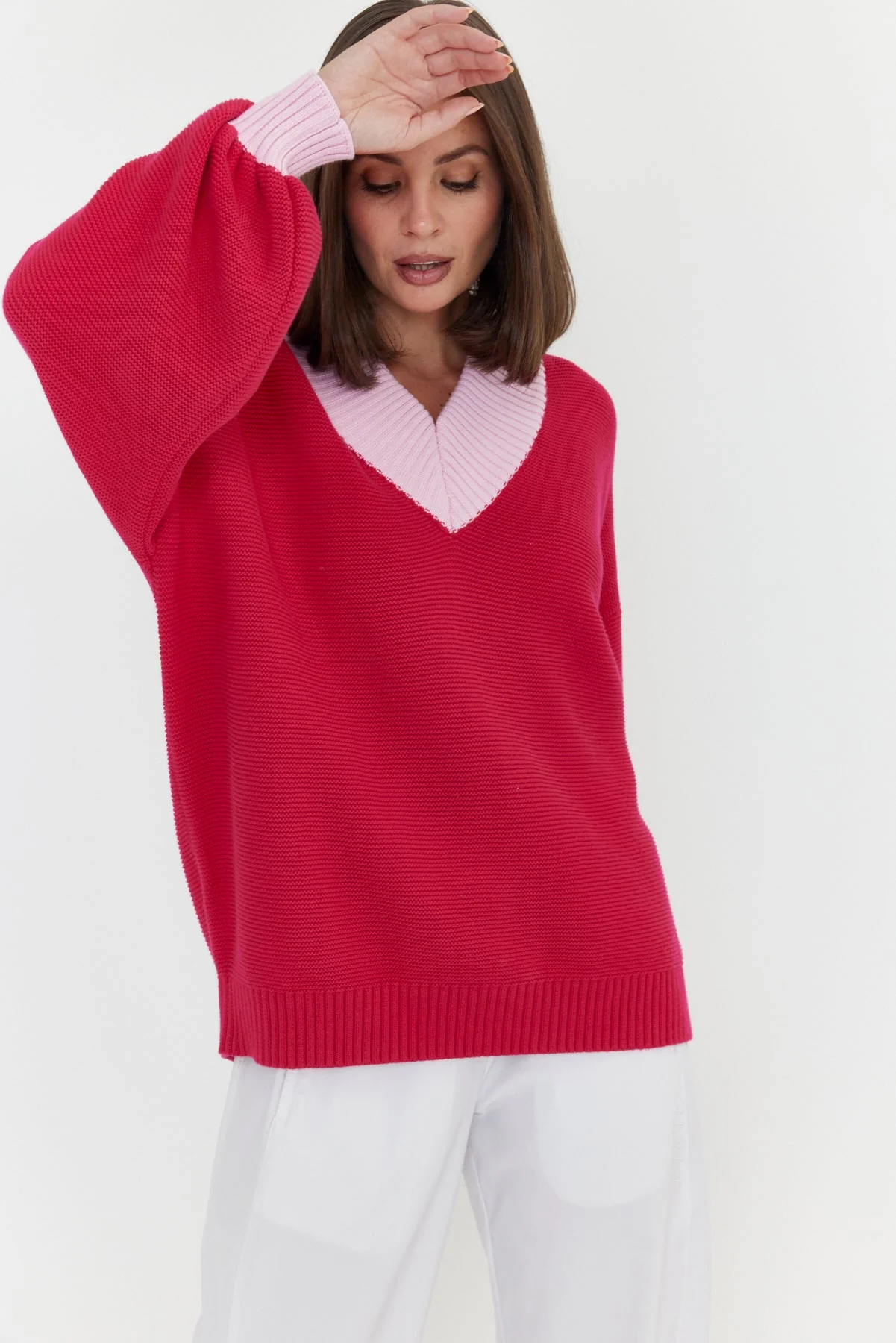 VISSY Knit Jumper Pink/Pink - Image 8