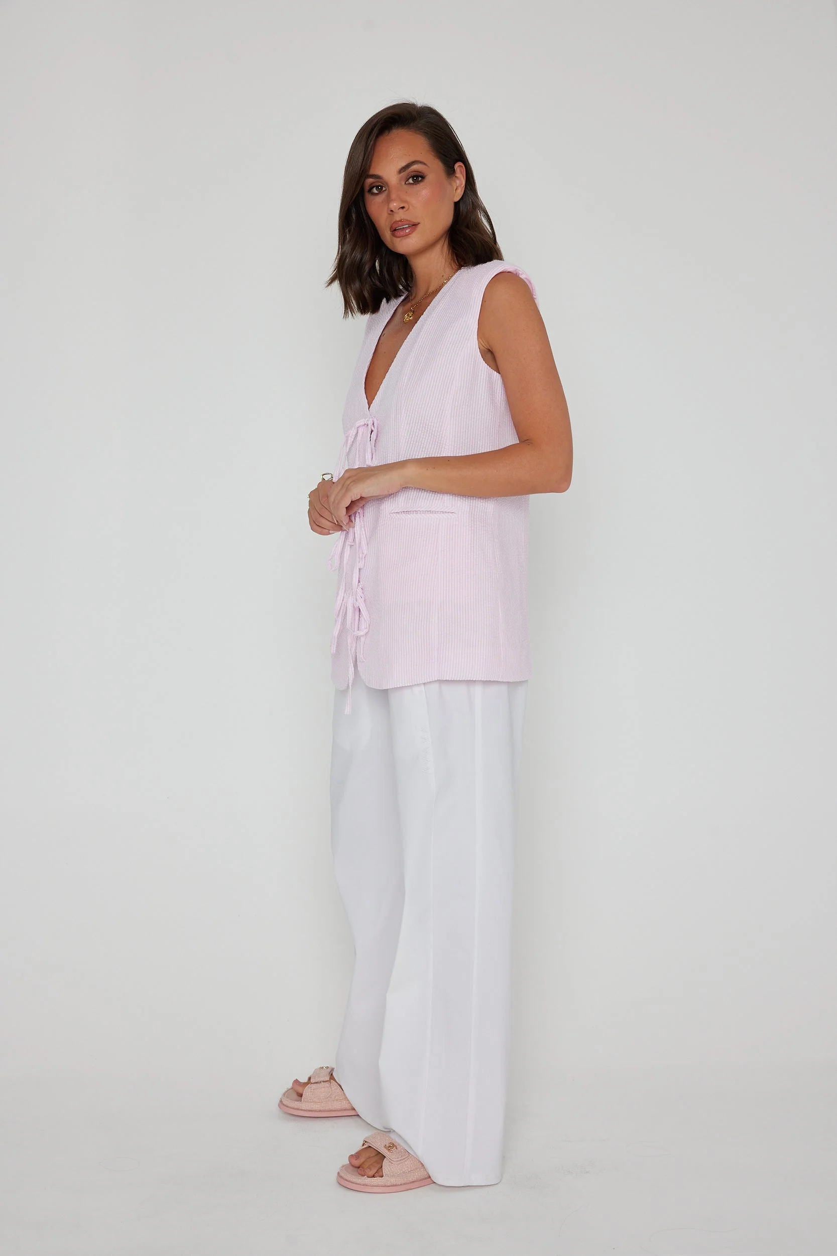 VULTAR Vest Pink Stripe - Image 10