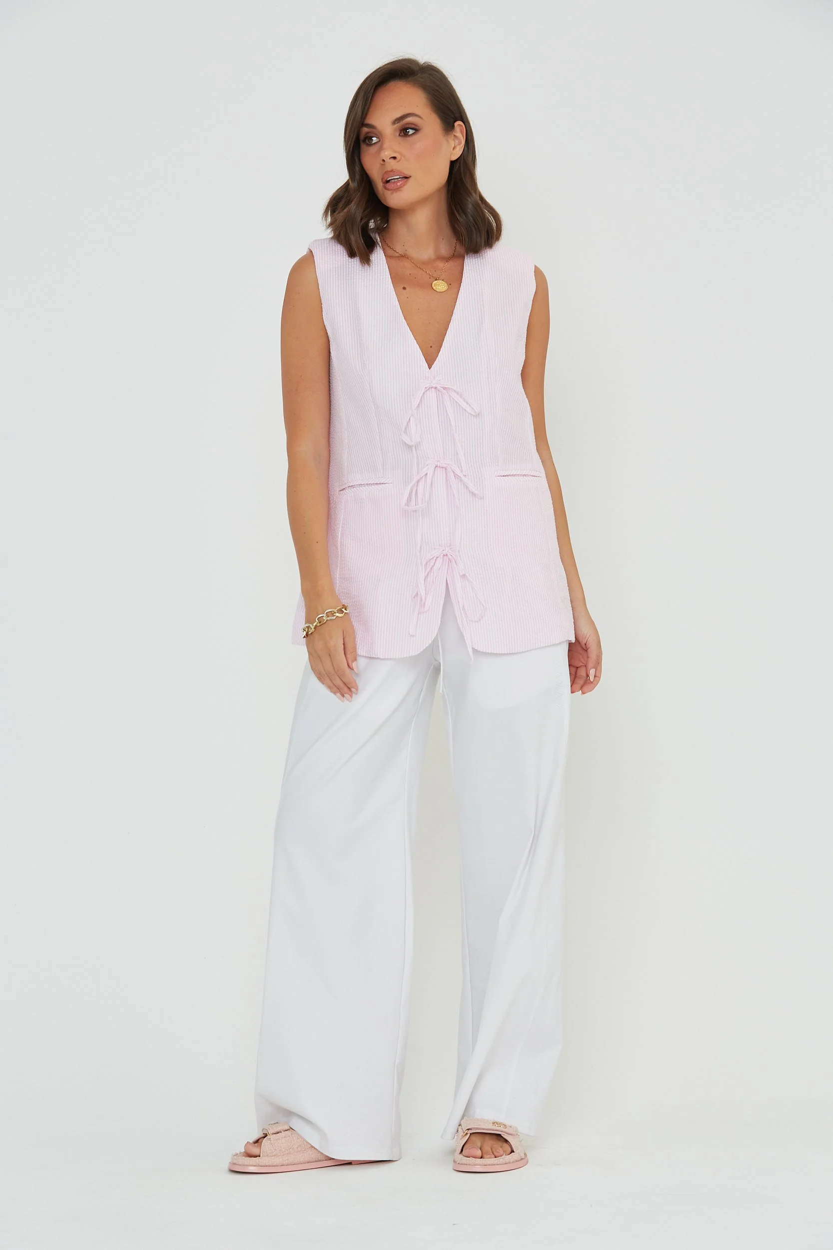 VULTAR Vest Pink Stripe - Image 6