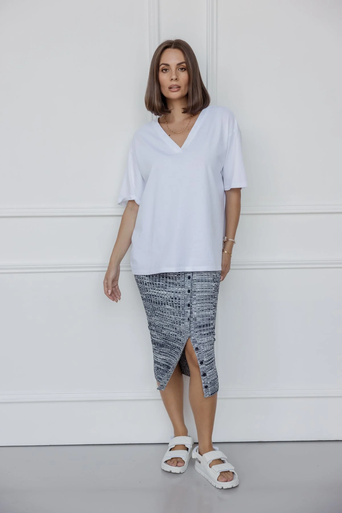 WILLOW Knit Skirt Navy - Image 3
