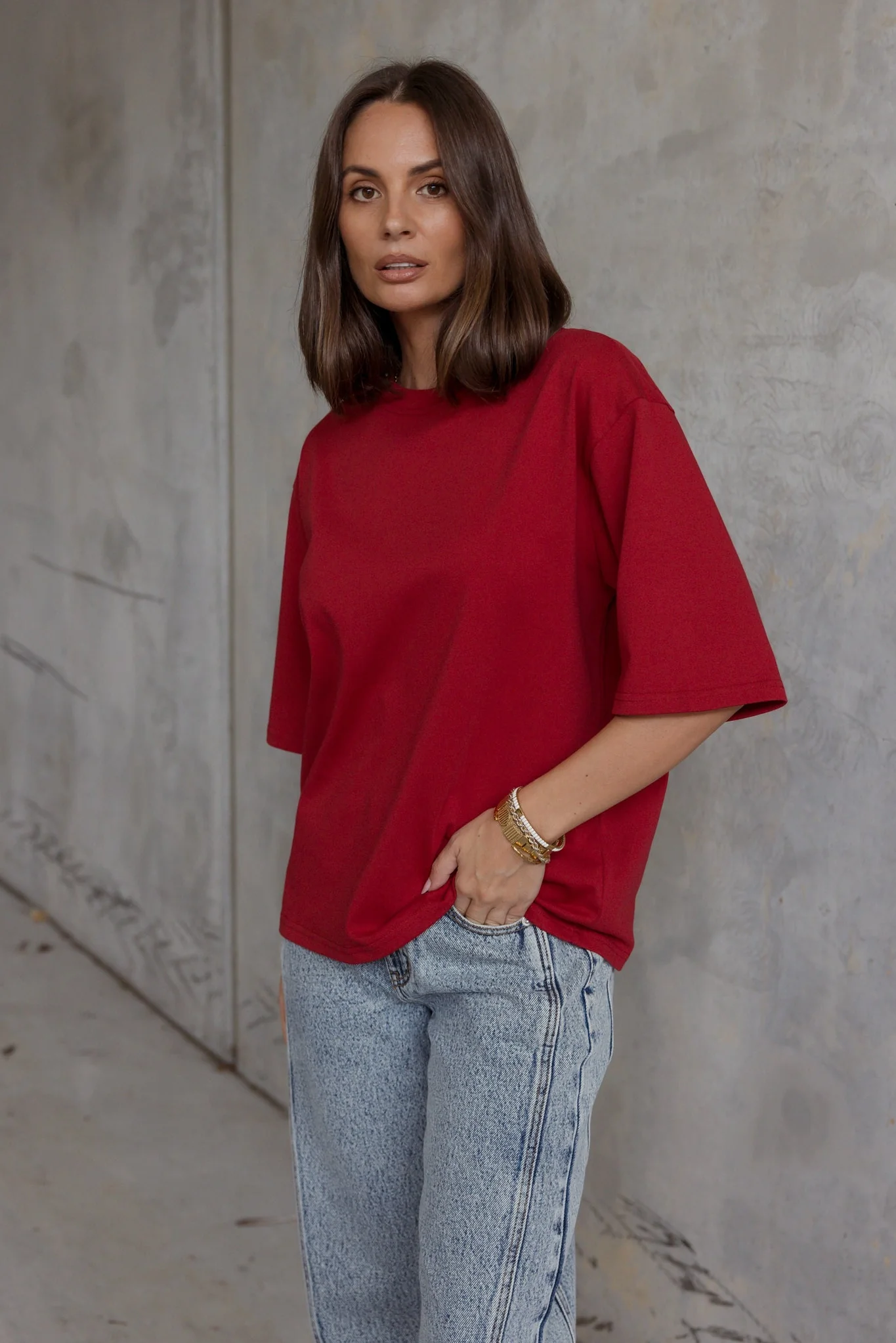 ZURI T-Shirt Cherry Red