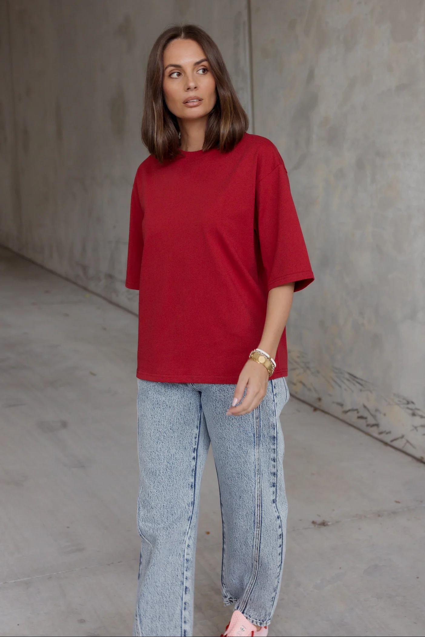 ZURI T-Shirt Cherry Red - Image 2